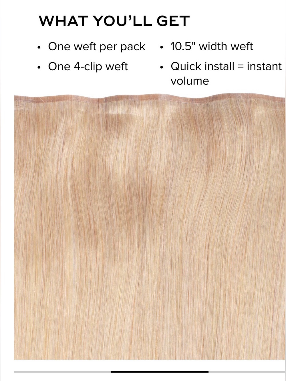 BELLAMI Blonde Silk Seam Volumizer Weft - Picture 5 of 5